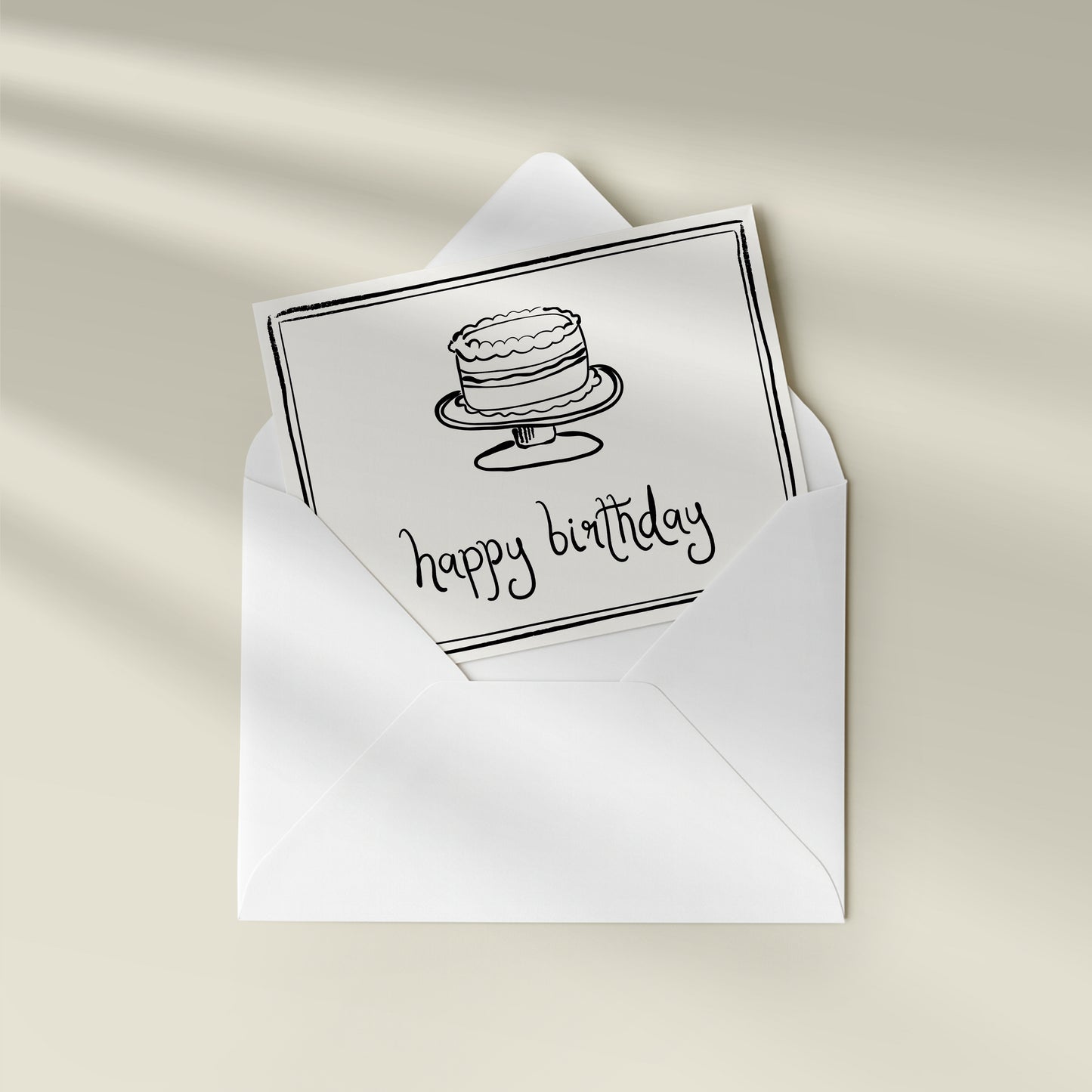 Happy Birthday Cards | Set of 3 Modern A2 Celebration Note Cards