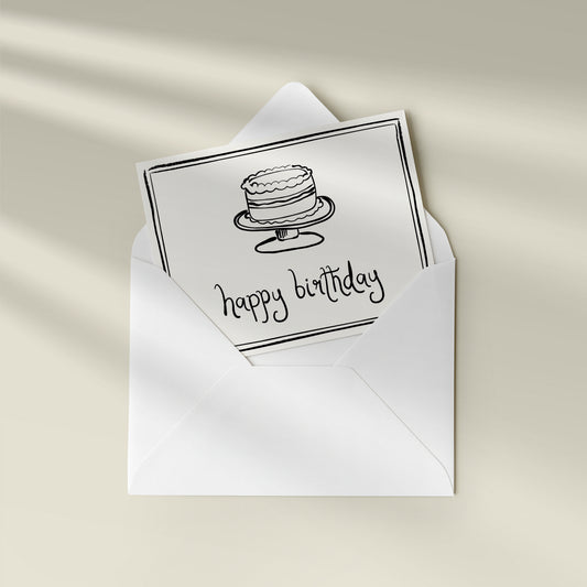Happy Birthday Cards | Set of 3 Modern A2 Celebration Note Cards