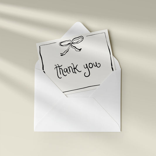 Thank You Cards | Set of 3 Modern A2 Gratitude Note Cards