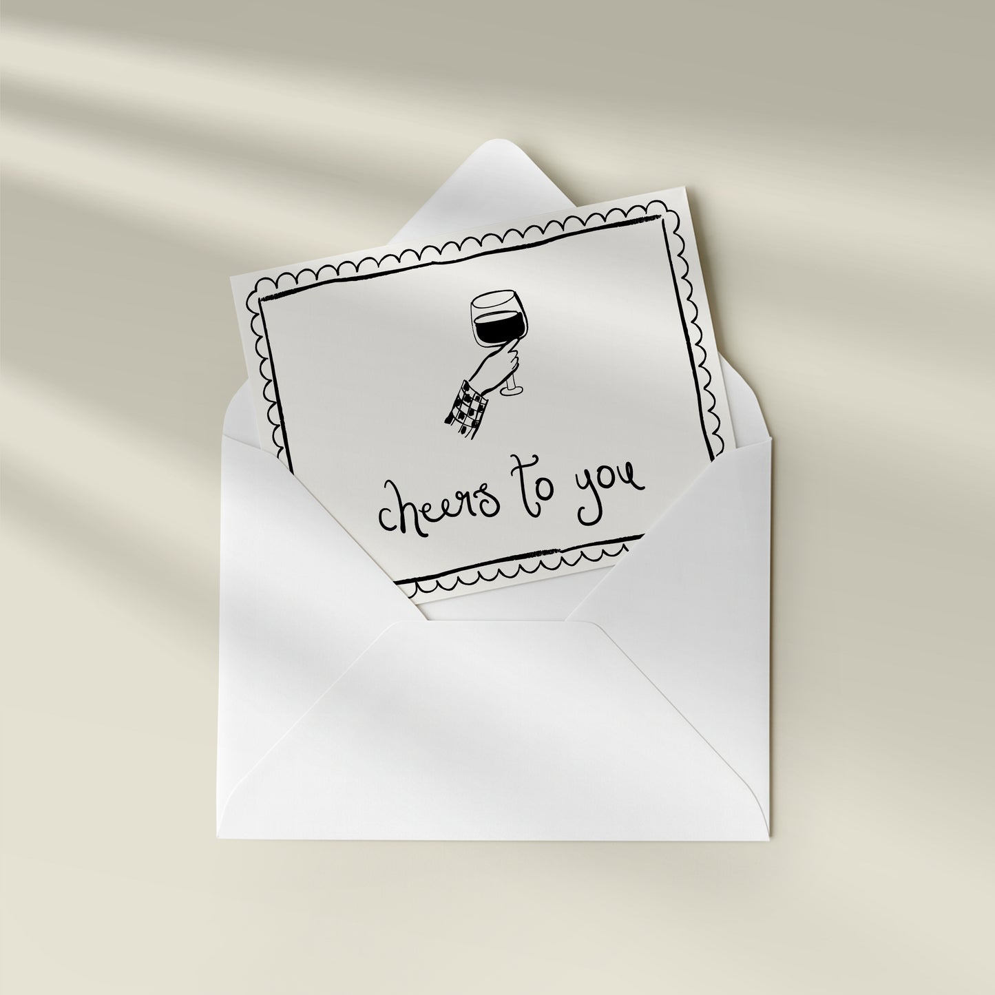 Cheers to You Cards | Set of 3 Modern A2 Celebration Note Cards